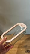Lena Dikdörtgen Cam Kahvaltılık Kase 560 ML - Pembe 1 Adet 