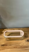 Lena Dikdörtgen Cam Kahvaltılık Kase 560 ML - Pembe 1 Adet 