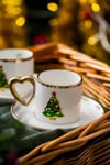 Limoges 2 Kişilik Kahve Fincanı Takımı - Çam Ağacı