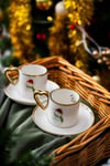 Limoges 2 Kişilik Kahve Fincanı Takımı - Kardan Adam