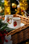 Limoges 2 Kişilik Kahve Fincanı Takımı - Kırmızı Paket
