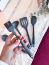 Linda 5 Li Mini Silikon Spatula Seti - Gri