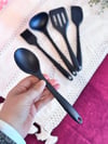 Linda 5 Li Mini Silikon Spatula Seti - Siyah