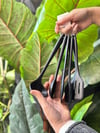 Linda 5 Li Mini Silikon Spatula Seti - Siyah