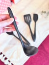 Linda 5 Li Mini Silikon Spatula Seti - Siyah