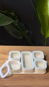 Lora Porselen Tepsili 6 Parça Kahvaltılık Seti