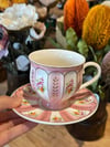 Marinette Pink 6 Kişilik Porselen Çay Fincan Takımı
