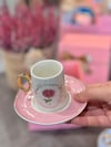 Öğretmenler Günü Özel 2 Kişilik Porselen Kahve Fincanı Takımı - 80 ml