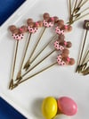 Pembe Mickey 6 Lı Kokteyl Çatalı
