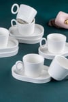 Perla 6 Kişilik Porselen Çay / Nescafe Fincan Takımı