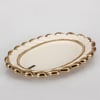 Pink More Gold Yaldızlı Oval Sunum Servis Tabak