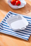 Porselen Kare Kulplu Basık Küçük Boy Meze Tabak 10 cm / 1 Adet