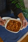 Porselen Kare Kulplu Derin Büyük Boy Meze Tabak 14 cm / 1 Adet