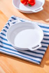 Porselen Yuvarlak Kulplu Basık Büyük Boy Meze Tabak 14 cm / 1 Adet
