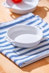 Porselen Yuvarlak Kulplu Basık Küçük Boy Meze Tabak 10 cm / 1 Adet