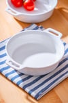 Porselen Yuvarlak Kulplu Derin Büyük Boy Meze Tabak 14 cm / 1 Adet