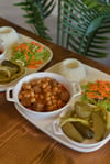 Porselen Yuvarlak Kulplu Derin Büyük Boy Meze Tabak 14 cm / 1 Adet