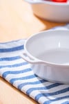 Porselen Yuvarlak Kulplu Derin Orta Boy Meze Tabak 12 cm / 1 Adet