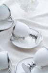 Prune Silver 6 Kişilik Porselen Türk Kahvesi Fincan Takımı 
