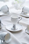 Prune Silver 6 Kişilik Porselen Türk Kahvesi Fincan Takımı 