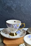 Royalty Blue 6 Kişilik Porselen Türk Kahvesi Fincan Takımı 