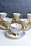 Royalty Blue 6 Kişilik Porselen Türk Kahvesi Fincan Takımı 