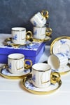 Savannah Gold 6 Kişilik Porselen Türk Kahvesi Fincan Takımı