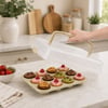 Sweetcase Plastik Kapaklı Kelepçeli Karbon Çelik Muffin Kek Kalıbı