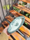 Velour Green 21 cm 2 Li Porselen Kayık Tabak