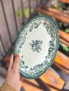 Velour Green 26 cm 2 Li Porselen Kayık Tabak