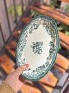 Velour Green 26 cm 2 Li Porselen Kayık Tabak