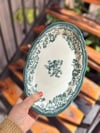 Velour Green 26 cm 2 Li Porselen Kayık Tabak