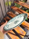 Velour Green 26 cm 2 Li Porselen Kayık Tabak