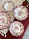 Velour Maroon 6 Kişilik 24 Parça Porselen Yemek Takımı