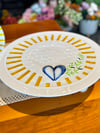 Vetrina Collection Porselen Ayaklı Pasta Stant - Yellow