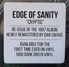 EDGE OF SANITY - CRYPTIC (DARK GREEN VINYL) 