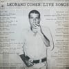 LEONARD COHEN - LIVE SONGS