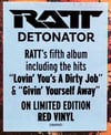 RATT - DETONATOR (LIMITED EDITION RED VINYL) 
