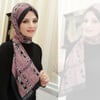Dokulu Şerit Şal - Pudra