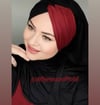 Düğüm Penye Şal - Siyah Bordo