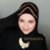 El İşlemesi Zigzag Şal-Siyah Gold