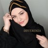 El İşlemesi Zigzag Şal-Siyah Gold