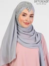 Flora El İşleme Şal-Gri