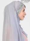 Flora El İşleme Şal-Gri