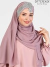 Flora El İşleme Şal-Gül Kurusu