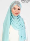 Flora El İşleme Şal-Mint