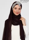 Flora El İşleme Şal-Mürdüm