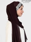 Flora El İşleme Şal-Mürdüm