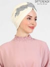 Flora El İşlemesi Bone-Ekru