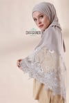 Haute Couture Dantel Şal-Açık Vizon